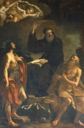 Hl. Augustinus, Hl. Johannes und Hl. Hieronymus